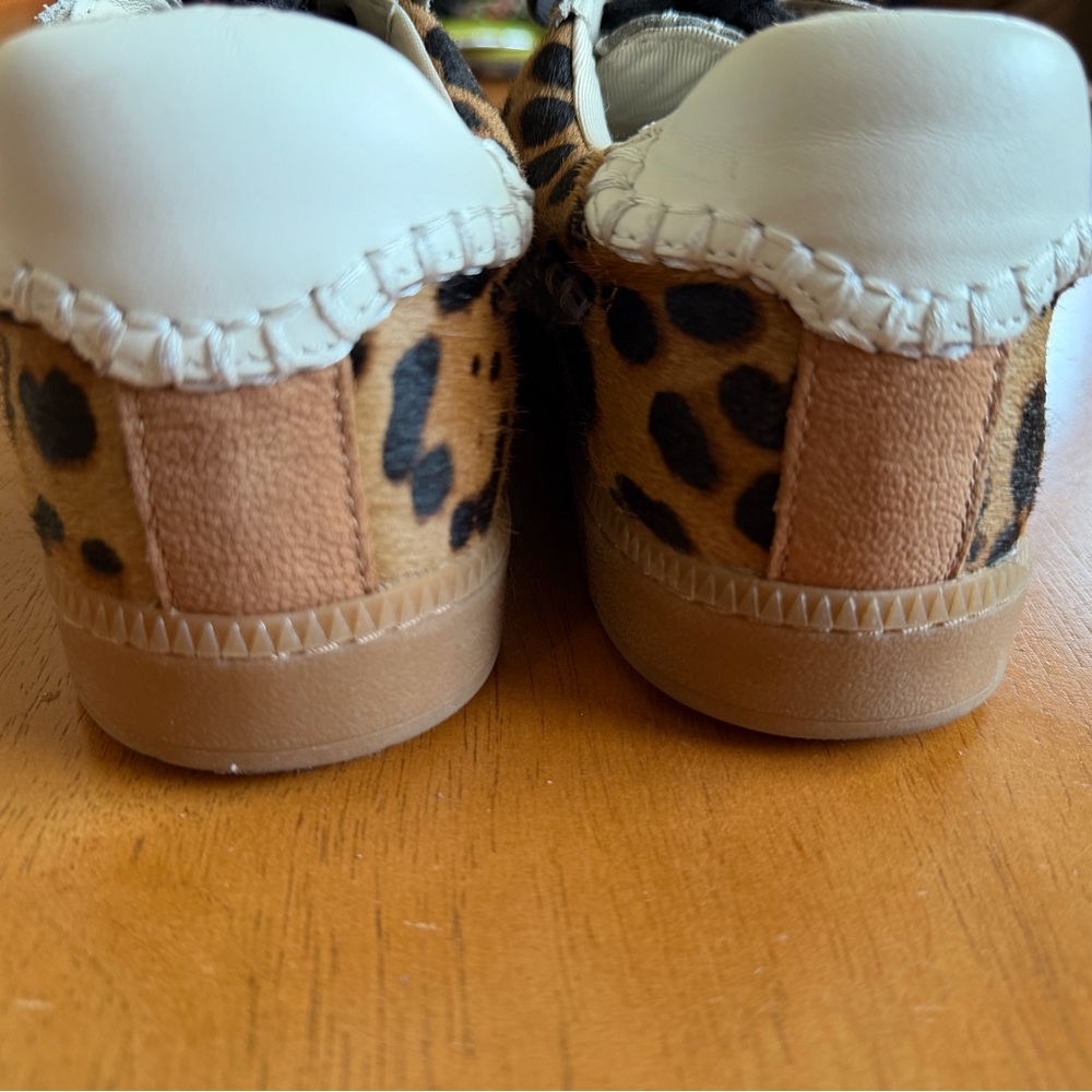 Dolce Vita Leopard-Print Sneakers in Tan, Black & White - Picture 6 of 10